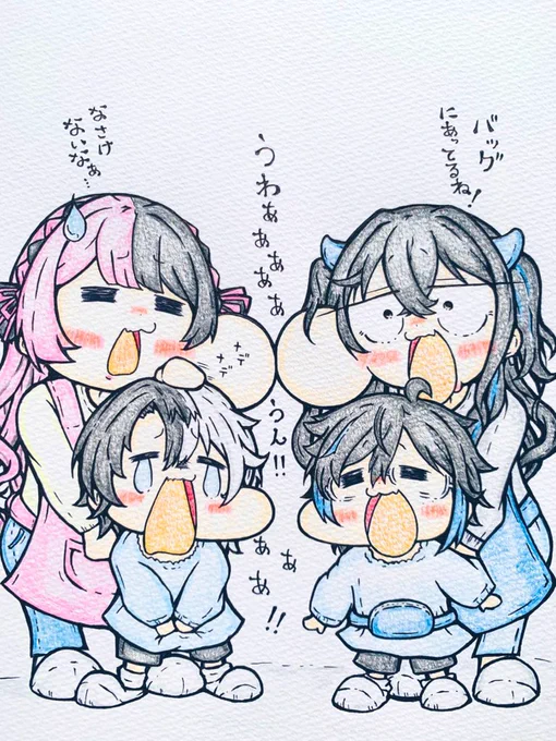 今年ものせさんとエマたそばっか描いています☺️
 #今月描いた絵を晒そう 