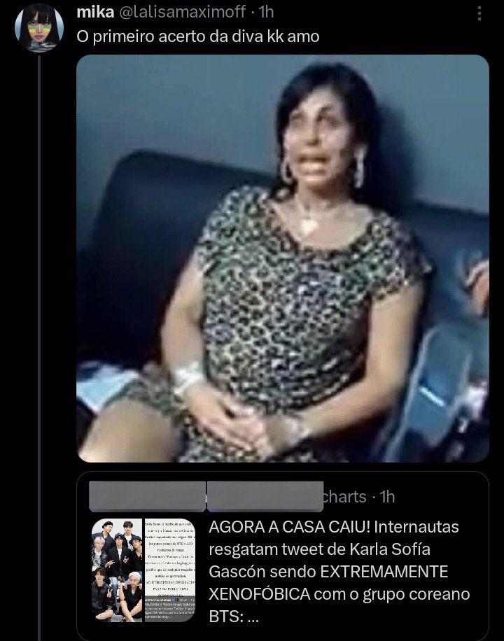 huhagustd's tweet photo. E mais uma vez o segundo fandom do bts ta defendendo xenofobia como se as favs deles não fossem asiáticas também, mais um caso isolado 

#KarlaSofiaGasconIsOverParty https://t.co/LwKIpknlYj