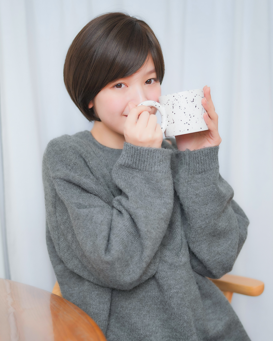 天使のミニボブ　チョコブラウン　リネアストリア カスタム】天使のミニボブ フルウィッグ ショート｜リネアストリア