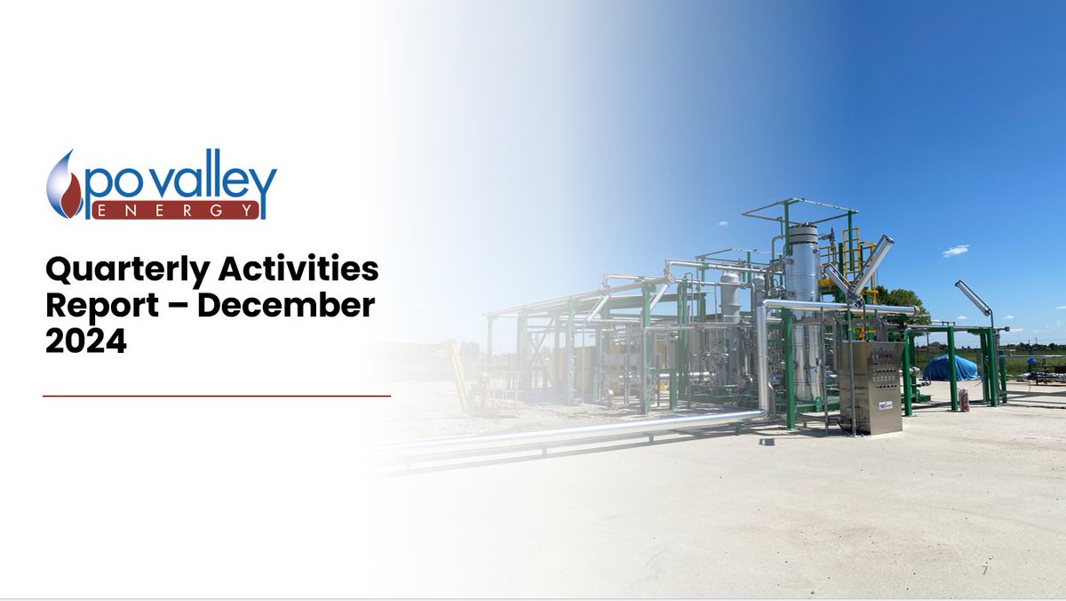PVE reports another strong quarter of production from its PM-1 well and is also making progress with its broader Selva development program. Revenue for the quarter was €2.1m (net to PVE) with cash at the period end at €4.99m (~A$8.3m).
Full release here: tinyurl.com/4xn99yfh