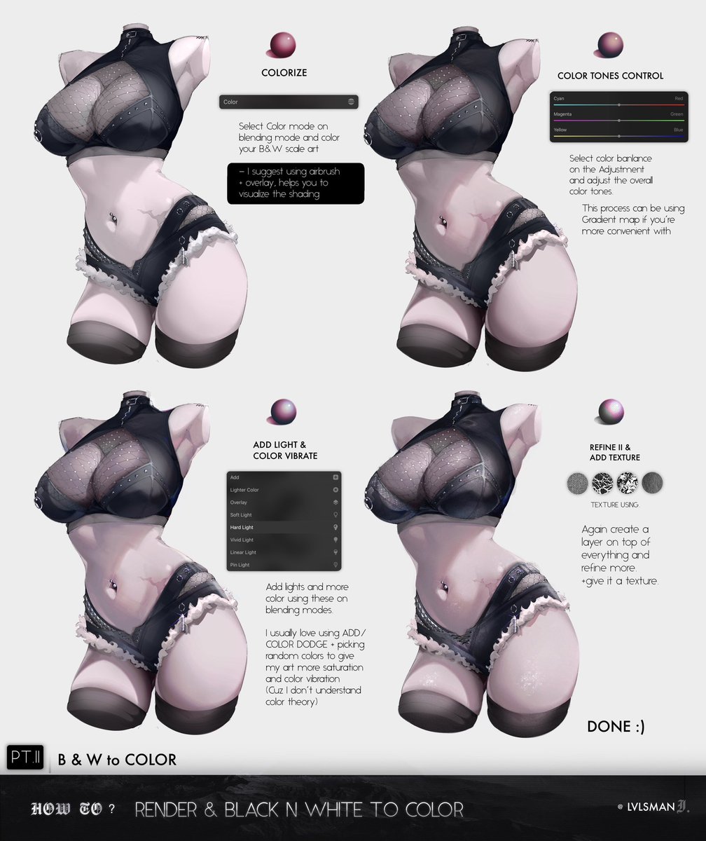 lvlsmanI's tweet photo. how I render / B&amp;W to color ! https://t.co/54O4hw97hT