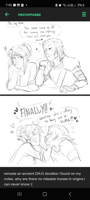 THESE R SO OLD IM DYINGGGhGGg

Also (not so) fun fact, Velara was supposed to be dead from the Archdemon (she didnt opt to do the ritual) BUT I RELOADED CUS I CANT do that to Zevran AAAAAAAAAA 