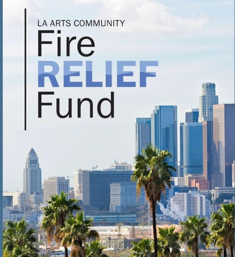 LADForg's tweet photo. LA Arts Community Fire Relief Fund is accepting applications from artists &amp; arts workers at LA County arts institutions of all disciplines impacted by the fires.
Individuals may apply once for up to $10,000. Apply now thru February 18  at https://t.co/rfMa0Zmbxz. https://t.co/VAlKM0eosp