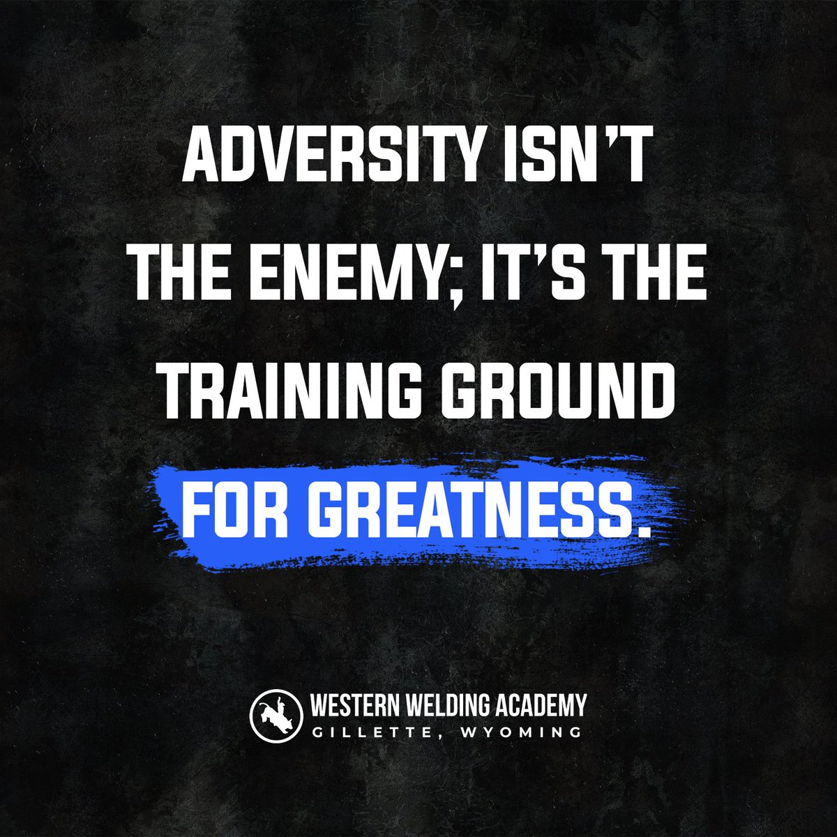 AcademyWelding's tweet image. Adversity isn’t a setback; it’s a setup for greatness. 🔥 Embrace the grind and let challenges shape your success. 💪 #EmbraceTheChallenge #GreatnessAwaits #OvercomeObstacles #StayStrong #WeldingLife #WesternWeldingAcademy