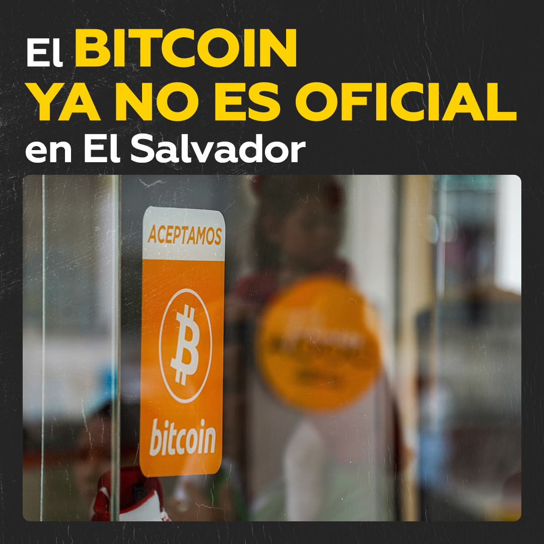 El Salvador cede ante el FMI y elimina el bitcoin como moneda legal