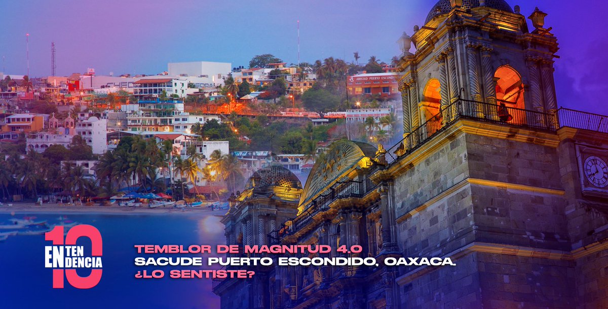 En10dencia's tweet photo. 🌍 ¡Temblor en Oaxaca! Un sismo de magnitud 4.0 sacudió Puerto Escondido esta mañana. 
No se reportan daños graves. ¿Lo sentiste? 

#Sismo #Oaxaca #Temblor https://t.co/2vDTj99GHU