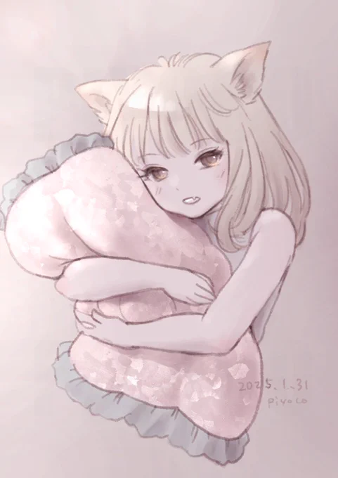 今日のらくがきおはよぅ…#FF14 #ミコッテ 