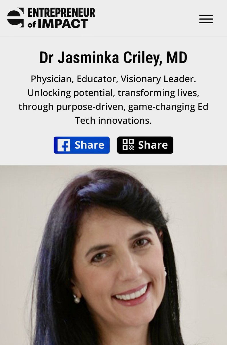 criley_md's tweet image. I’ve been nominated &amp;amp; selected for the Entrepreneur of Impact Award competition. 

Would love your support. ❤️🌹

Few more hours left to vote in this round

Every vote counts. 🗳️🙏🏻🌷

entrepreneurofimpact.org/2025/dr-jasmin…

#entrepreneurofimpact #confirm #forbes #edtech #education #indeliblemd