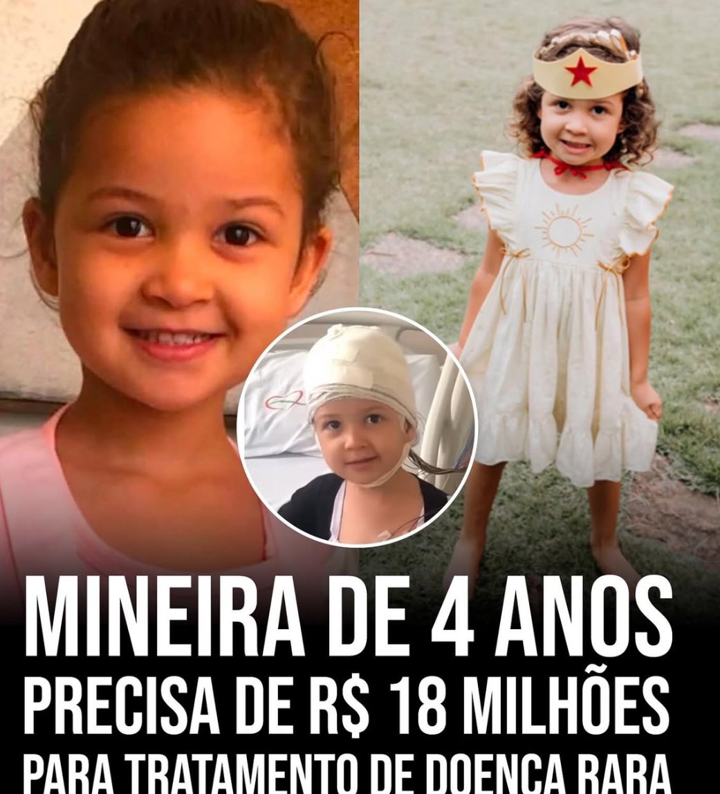 pimentellauraoc's tweet photo. Gente, essa é a Júlia, uma menininha de 4 aninhos aqui da minha cidade. Ela foi diagnosticada no final de dezembro de 2024 com CNL7, uma doença ULTRA rara, degenerativa e regressiva. Infelizmente, não tem cura e o possível tratamento possui um alto custo ( 18 MILHÕES DE REAIS) + https://t.co/bWDjffvBAt
