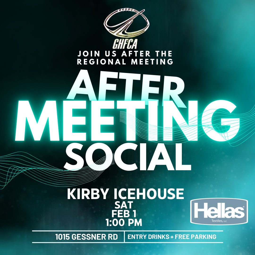 Come join us after the regional meeting for our GHFCA social! Thanks to <a href="/HellasInc/">Hellas</a> for sponsoring this event. We will see you on Saturday! See the flyer for details! 👇🏾