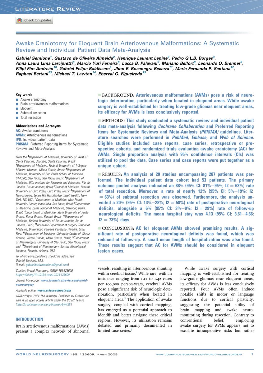 Leonardo de B. Oliveira Brenner (@brennerlo_md) on Twitter photo Honored to share our latest article published in <a href="/WorldNeurosurg/">World Neurosurgery Journal</a> with <a href="/mtlawton/">Michael T. Lawton, MD</a> and Eberval Figueiredo.
Congratulations Gabriel Semione for conducting this paper so nicely.
<a href="/BarrowNeuro/">BarrowNeurological</a> <a href="/FMUSPoficial/">FMUSP - Oficial</a> <a href="/LuccaBPalavani/">Lucca Biolcati Palavani</a> <a href="/filipi_andreao/">Filipi Fim AndreĂŁo</a> <a href="/JhonBocanegraB1/">Jhon E. Bocanegra Becerra, MD</a> Honored to share our latest article published in <a href="/WorldNeurosurg/">World Neurosurgery Journal</a> with <a href="/mtlawton/">Michael T. Lawton, MD</a> and Eberval Figueiredo.
Congratulations Gabriel Semione for conducting this paper so nicely.
<a href="/BarrowNeuro/">BarrowNeurological</a> <a href="/FMUSPoficial/">FMUSP - Oficial</a> <a href="/LuccaBPalavani/">Lucca Biolcati Palavani</a> <a href="/filipi_andreao/">Filipi Fim AndreĂŁo</a> <a href="/JhonBocanegraB1/">Jhon E. Bocanegra Becerra, MD</a>