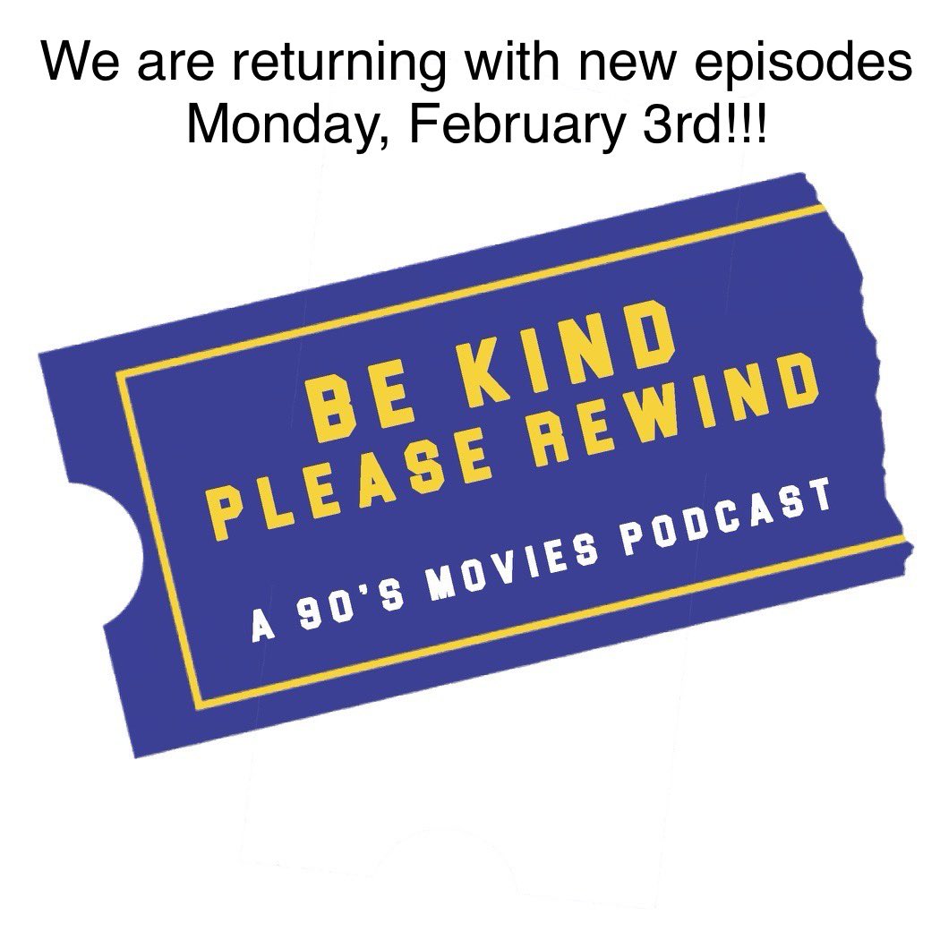 PleaseRewind90s's tweet photo. We’re back!!! We’ll be picking up where we left off. New episode to be released Monday, February 3rd!! Available anywhere you can find podcasts! https://t.co/vd4HsRml5I