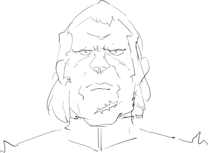 ファースト見ながら描いてたけどこのおっさん強そう
娘が可愛いらしい 