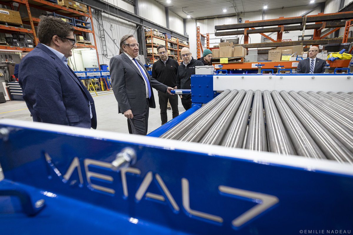 francoislegault's tweet photo. J’ai visité l’entreprise Métal 7, à Sept-Îles, qui se spécialise dans la fabrication d’équipements de pointe pour l’industrie minière.

Compte tenu du contexte actuel, on sera présents pour soutenir nos entreprises et protéger notre économie. https://t.co/7AdUDTB3RF