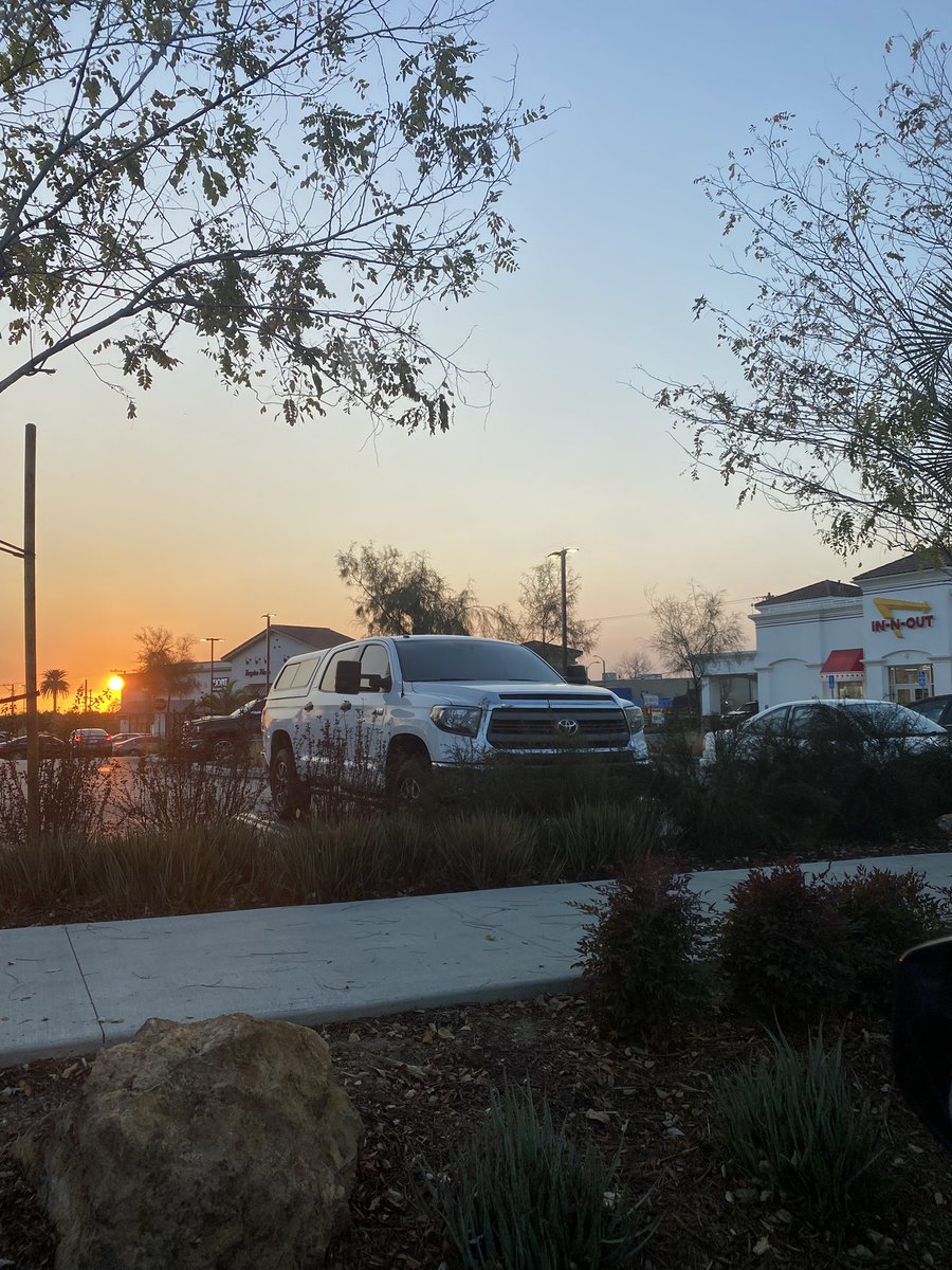 Sunset at In N Out in Whittier 😁