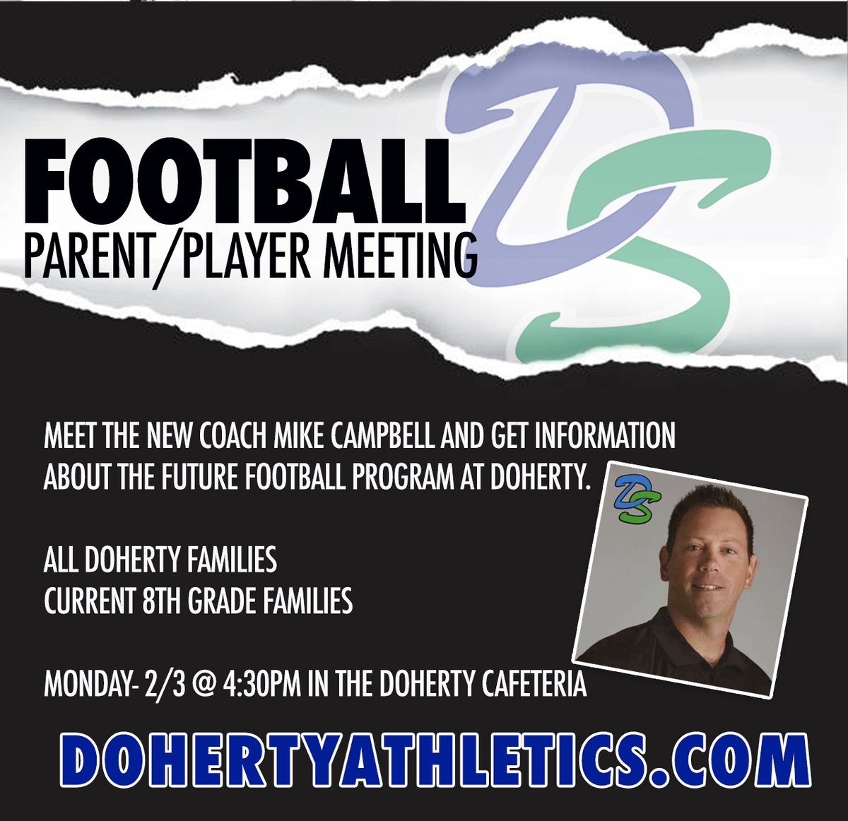 DHSAthletics's tweet photo. Football Players and Parents... Make sure to mark this down!
#we #destinationdoherty #dohertyfootball https://t.co/eRanEa36nL