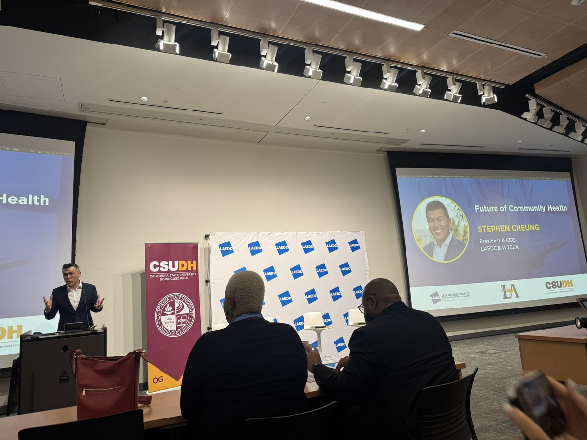 caseycmone's tweet photo. “We want to make sure that in the future, we’re growing good jobs and good entrepreneurship opportunities, especially for those historically left out of the growth pattern.. so that’s why we need to come together to focus on the entire effort.” -@StephenCheungLA of @LAEDC @csudh https://t.co/9FpK5igb8S