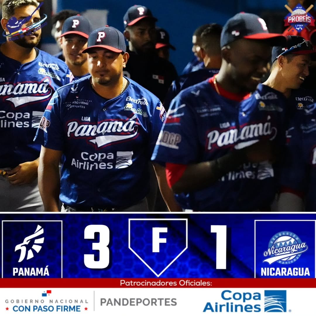 panamabeisbol_'s tweet photo. ¡¡PANAMÁ🇵🇦 CAMPEÓN, PANAMÁ🇵🇦 CAMPEÓN!!
En casa ajena y contra el favorito, Panamá, representado por las @AguilasMetro, es el primer campeón de la Serie de las Américas.🔥🦅

Imagen @probeisoficial

#beisbol #Panamá #baseball #VamosPanamá #probeis #SeriedelasAmericas #Nicaragua https://t.co/RHPbjrrjPH