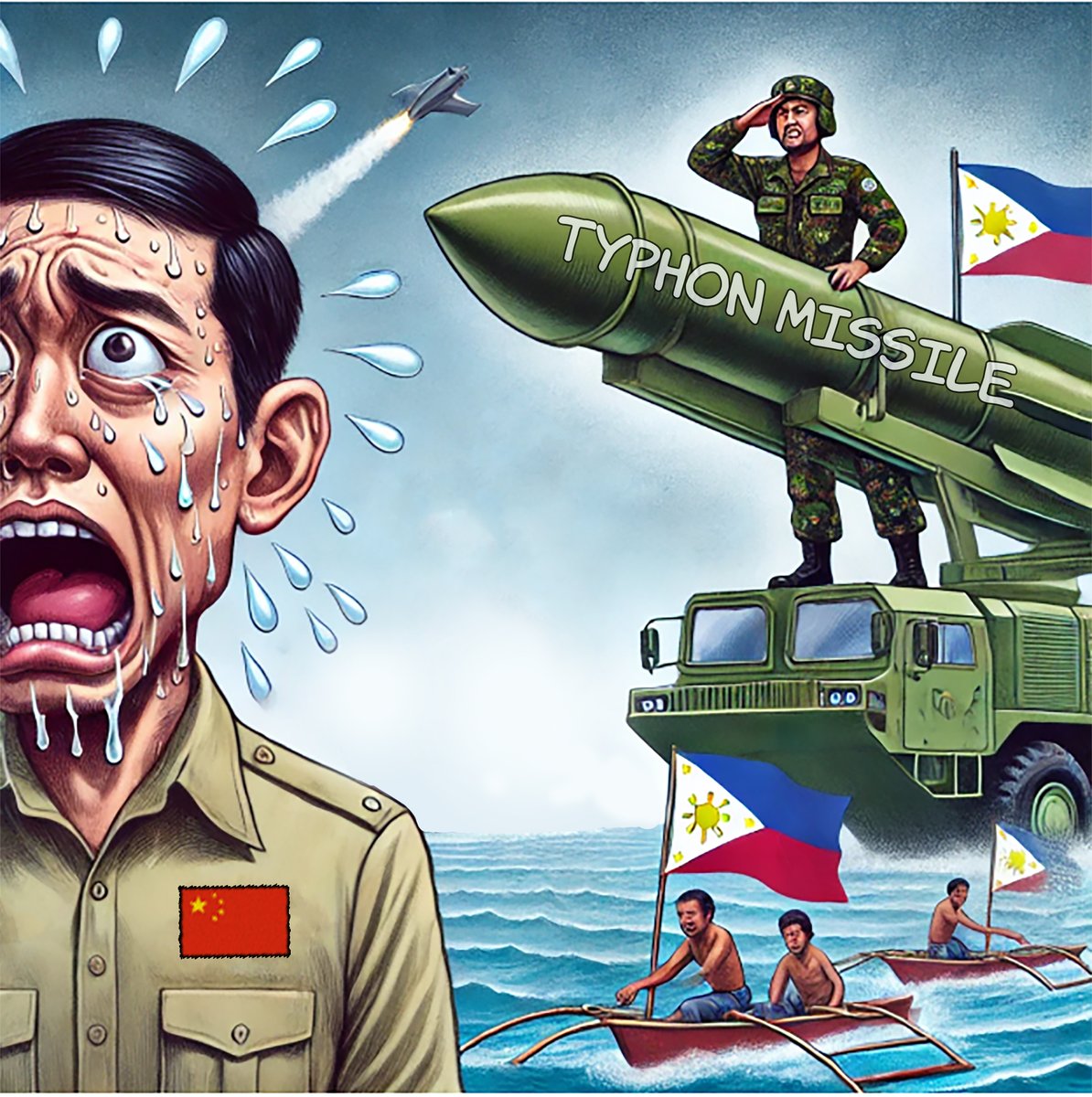 ALT_wps's tweet photo. China has no right to question the Philippines’ defense decisions. While they deploy missiles and harass our fishermen, we are simply asserting our sovereignty. Respect international law—stop the aggression in the West Philippine Sea!

READ FULL ARTICLE: https://t.co/1z63W8E3RV https://t.co/AeONSxR3Is