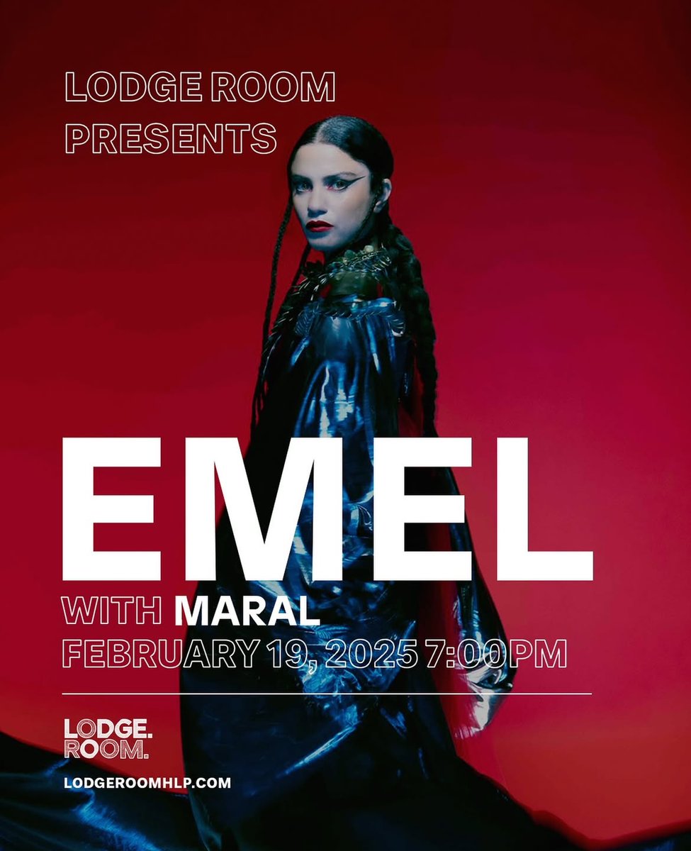Just Added‼️<a href="/maralj1n/">maral ما</a>  is opening for <a href="/MathlouthiEmel/">EMEL - آمال</a> on FEBRUARY 19 ❤️❤️ Get tickets via lodgeroomhlp.com/shows/emel