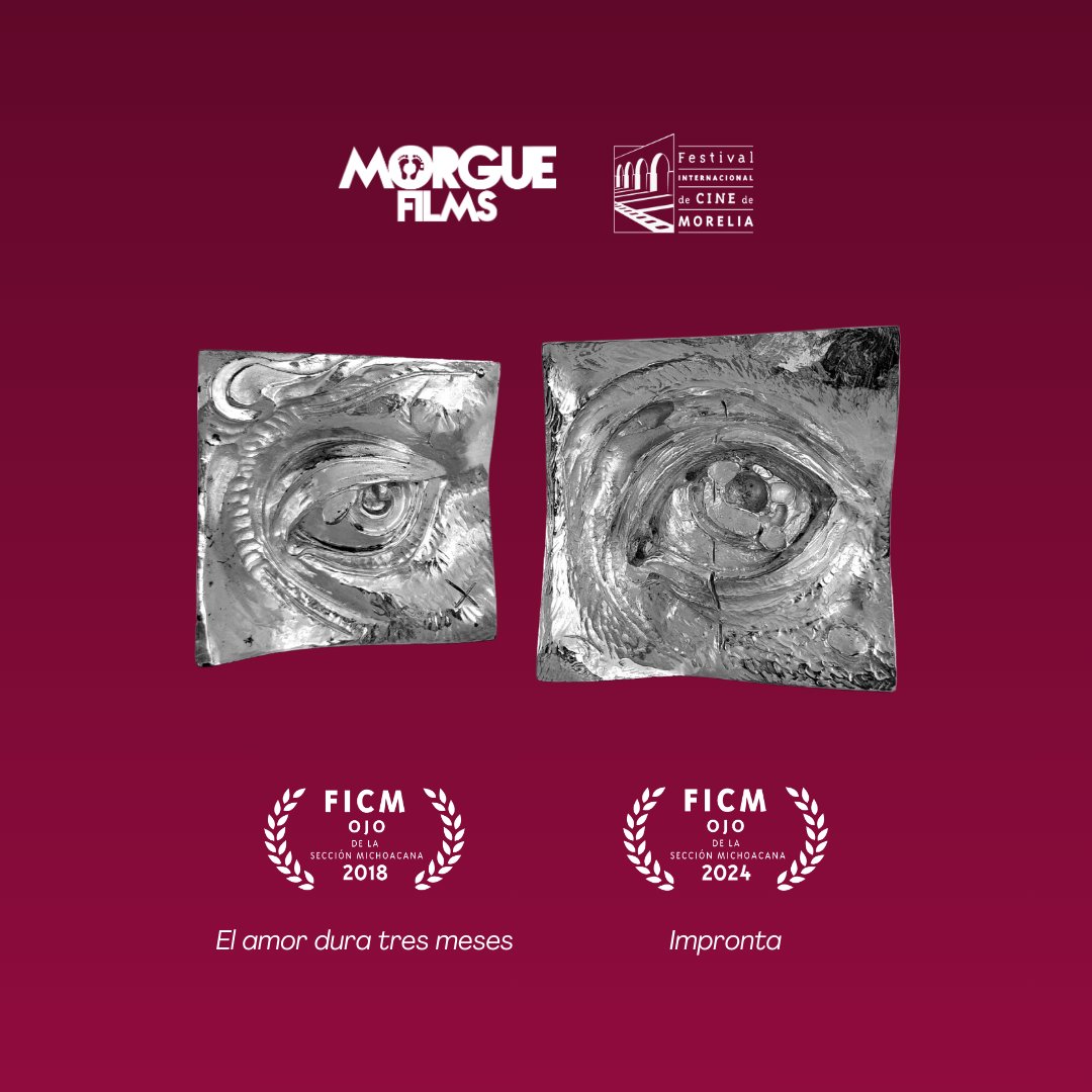 2 producciones de #MorgueFilmsMX han sido reconocidas con el Ojo de la Sección Michoacana 🏆 del <a href="/FICM/">Morelia Film Fest</a>: "El amor dura tres meses" en 2018 e "Impronta" en 2024.

Conoce más de cada una 👉

EL AMOR DURA TRES MESES: t.ly/y-hKi

IMPRONTA: t.ly/443WM