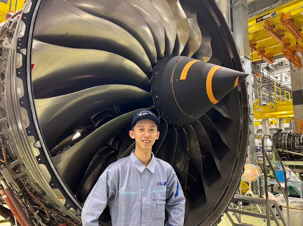 こんばんは！ANA整備センター部品事業室原動機整備部の胡（ふ）と申し