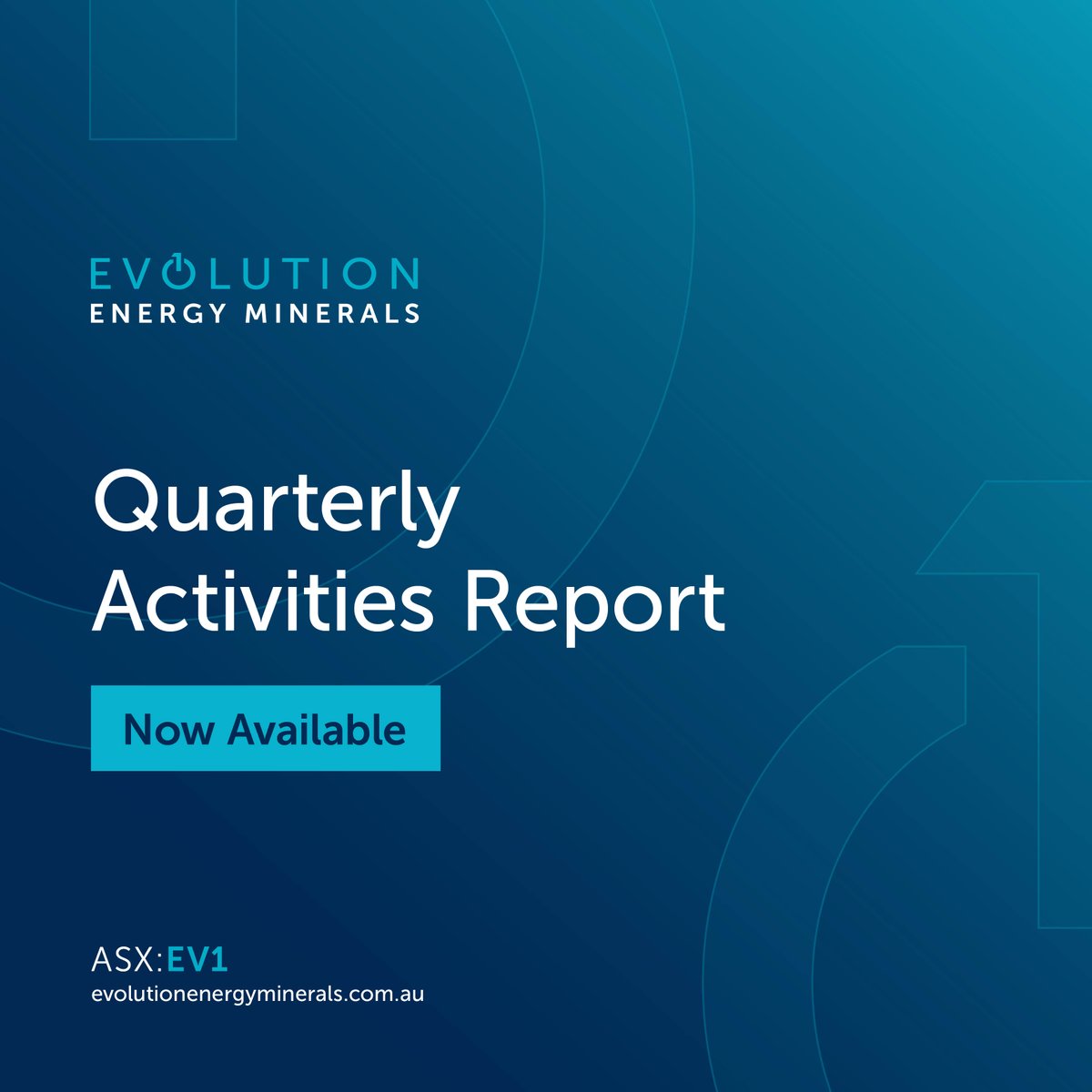 #ASXNews

$EV1 is pleased to report the Company’s activities for the quarter ended 31 December 2024.

View the report: loom.ly/2z63Nnc

#EV1 #ASX #copper #lead #zinc