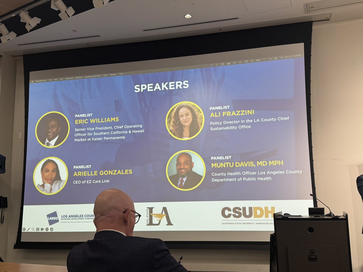 BiocominLA's tweet photo. Fantastic “Future Forum: The Future of Community Health” hosted by @LAEDC at @csudh addressing urgent issues such as health equity, access to care, the need for more registered nurses, the future of AI in telehealth, housing and the digital divide. https://t.co/j940N1JKci