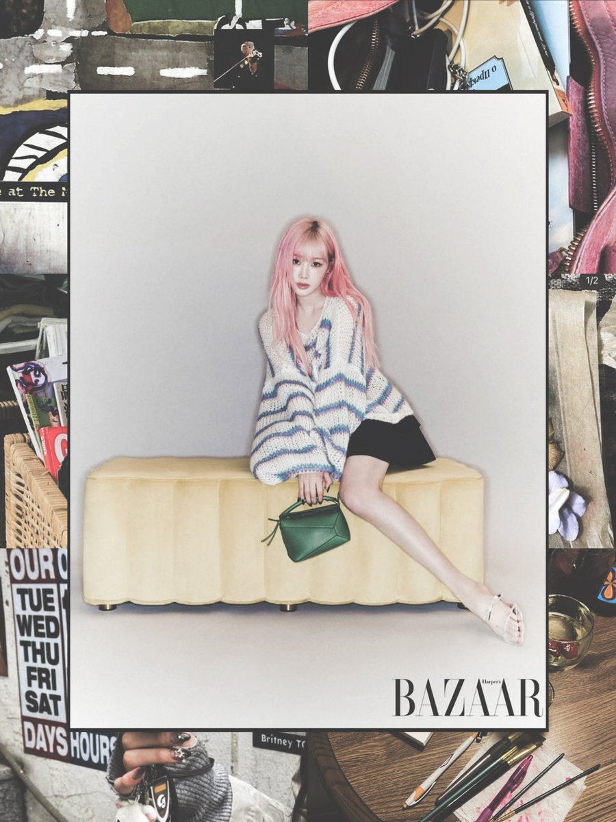 Giselxle's tweet image. 𓏲๋࣭࣪˖⛲️.ᐟ 패션과 개성의 만남이 돋보이는 이 매혹적인 사진에서는 헤어 컬러부터 액세서리 선택까지 모든 요소에 개성을 살린 𝗽𝗶𝗻𝗸 𝗵𝗮𝗶𝗿 줄무늬가 유쾌하게 어우러진 포근한 오버사이즈 니트 스웨터를 입은 𝗯𝗹𝘂𝗲 𝗮𝗻𝗱 𝗽𝘂𝗿𝗽𝗹𝗲 의 모습이 생생하게 표현되어 있습니다.