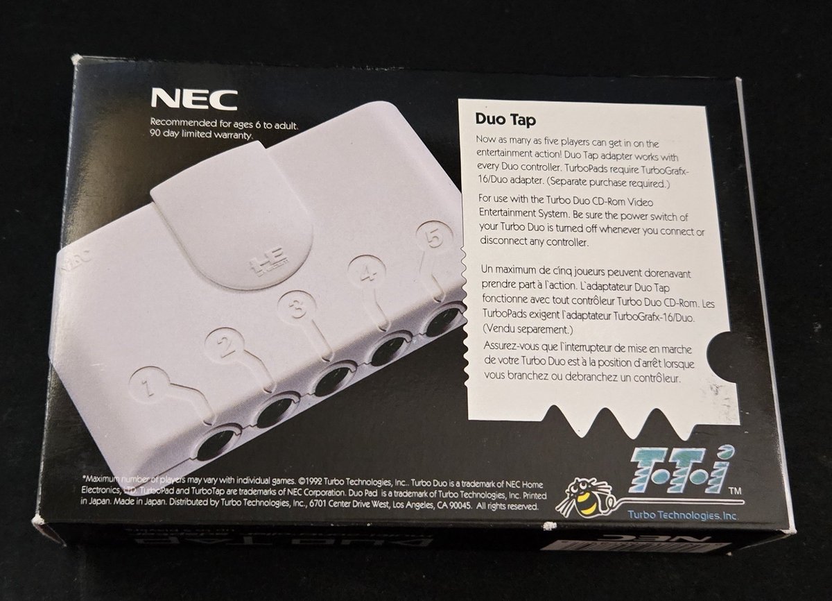 eastretrogamer's tweet photo. Duo Tap for multi-player gaming on the NEC TurboDuo system. 🤫

#retro #retrogame #retrogames #retrogamer #retrogamers #retrogaming #retrogaminglife #game #games #gamer #gamers #nec #TurboGrafx #turbografx16 #turbografxcd #turboduo #turbopad #pcengine #pcenginecd #pcenginegames https://t.co/IBW3decRrR