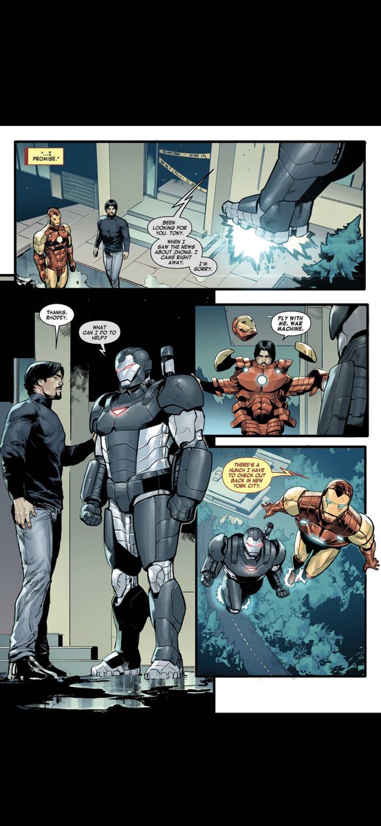 BrakeforDreams's tweet photo. #comicbeforebed Invincible Iron Man No. 3, February, 2023. Tony and Rhodey team up, then fight a Doppelgänger armor, and a Life-Model Decoy of Tony inside! 😀💥😱 #IronMan #MarvelComics #MarvelUnlimited @MarvelComicsHQ @MarvelUnlimited https://t.co/7QIkCXrYOW