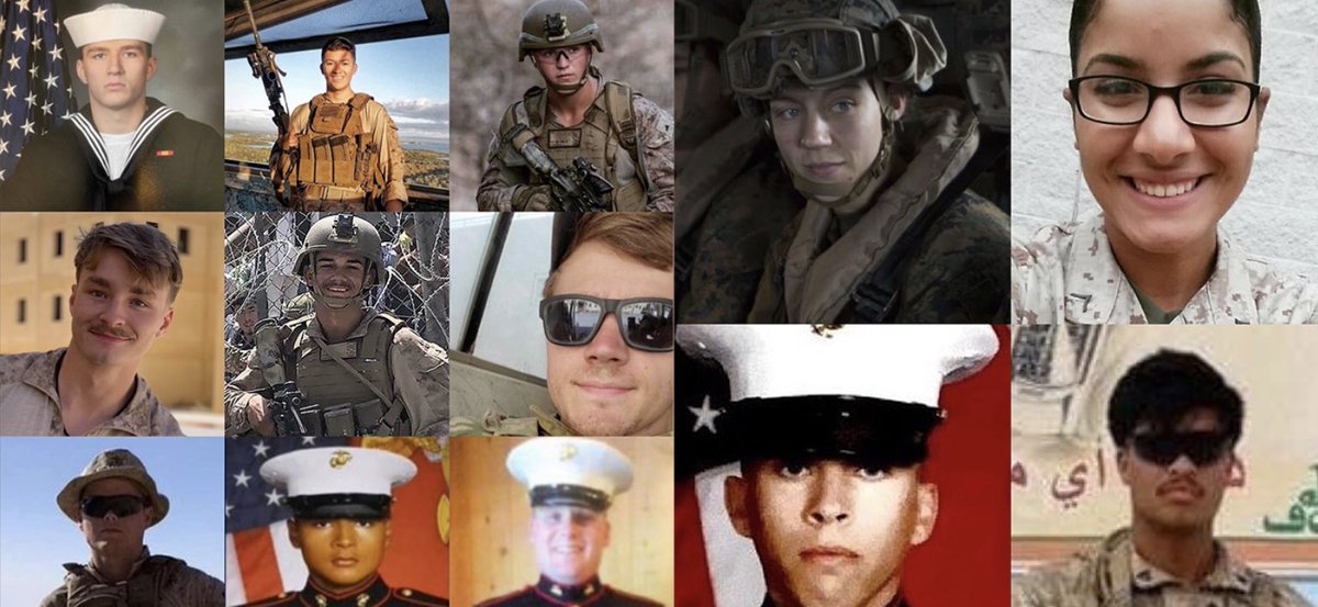 44MagnumBlue1's tweet photo. The 13 brave Warriors who gave their lives during the hasty and disastrous Afghanistan withdrawal should not be forgotten. Those in the previous administration and command positions should be fully investigated, outed and ultimately held accountable for this horrific failure. @PeteHegseth