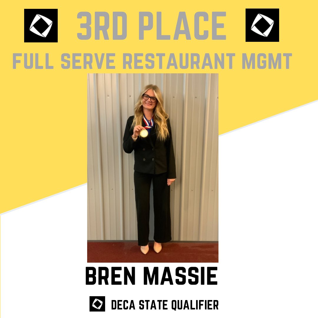 Congrats to our DECA District 🥉3rd Place Competitors‼️