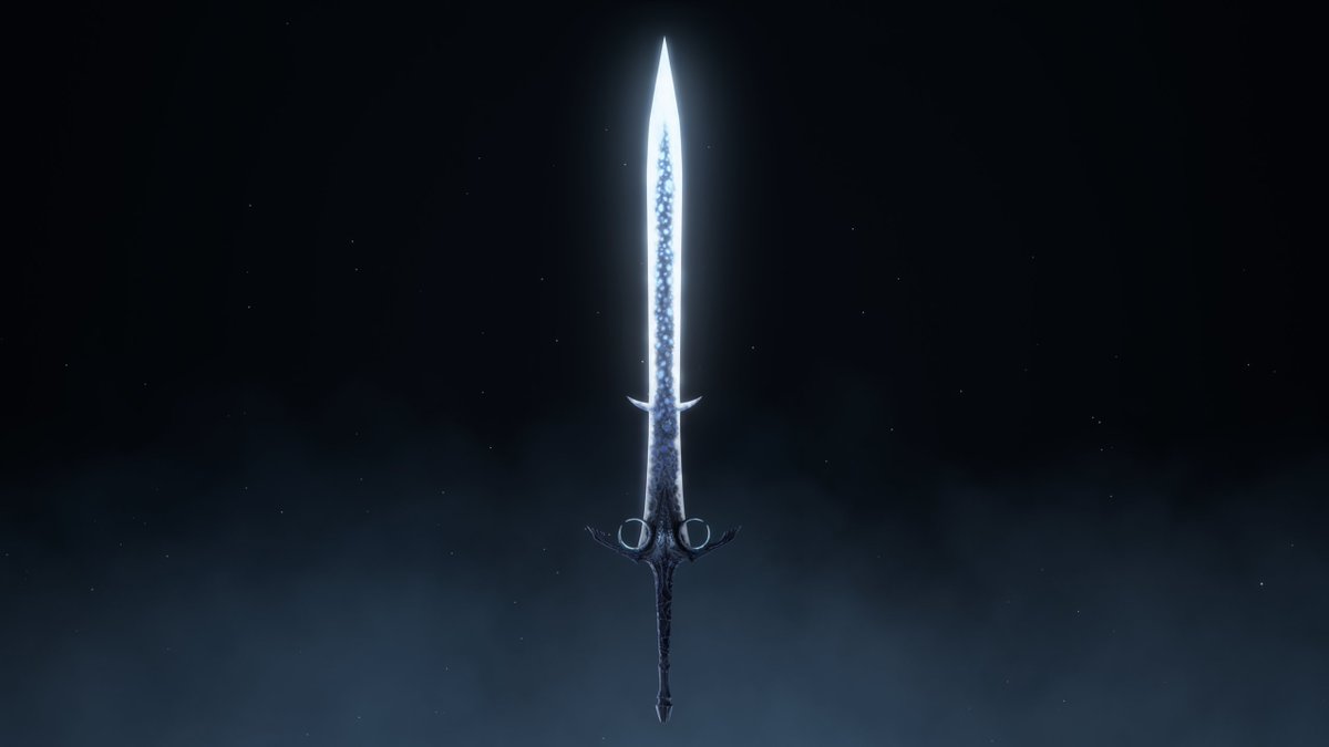 Sergisggs's tweet photo. The next addition to my portfolio will be the Wolfborn Greatsword 🌙⚔️
I'm having trouble rendering Unreal's niagara particles for a video, but I'll figure it out eventually. In the meantime, here's a couple of renders 😉
#3dart #3dsword #3dmodeling #unreal #blender https://t.co/RAQhU4vFyb