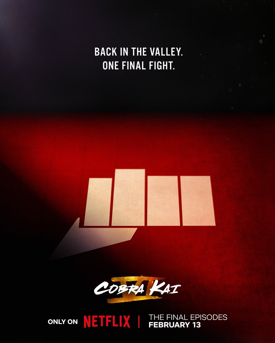 This is it. No holding back.  The final chapter is among us, Cobra Kai’s Season 6 Part 3 leaves its mark February 13. #CobraKai #Netflix