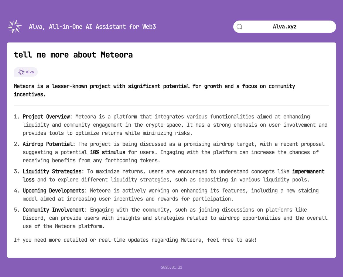 AlvaApp's tweet photo. The Solana ecosystem is heating up, and @MeteoraAG is ranking high in fees &amp; revenue.

Rumors of an airdrop are circulating—could it be next? 👀

Boost your chances by using @GalxeCompass and completing tasks. Stay ahead. https://t.co/issRD9EvJ3