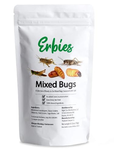 kanowyn's tweet photo. I just received Erbies Edible Bug Mixed Trail Mix, 15g Bag, Seasoned and Crunchy Insects, Crickets, Grasshoppers, Silkworm Pupae, and Sago Worms, Protein Packed Unique Snacks, Fun Snacks Gift from Carne Crew via Throne. Thank you! https://t.co/kGFos4FjyQ #Wishlist #Throne https://t.co/ujzKheAoAi