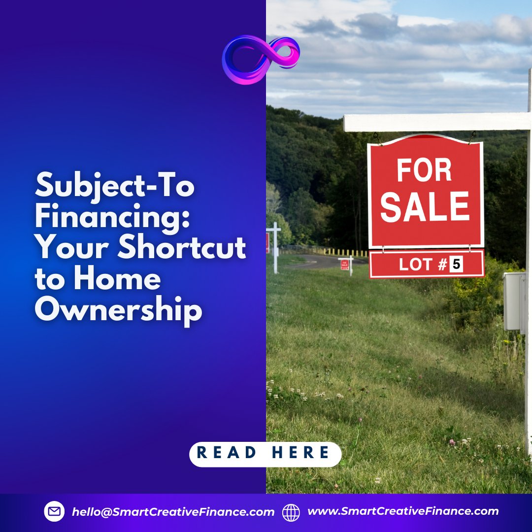 SmartCreativef's tweet photo. Don’t wait for years to own your home—use Subject-To Financing as your shortcut to ownership. It’s the faster, simpler way to get into your dream home today! ⏳ 
👉 https://t.co/oCPXU0T5xn
#ShortcutToHome #SubjectTo #SmartCreativeFinance #QuickHomeBuy https://t.co/hf674Y2gUB