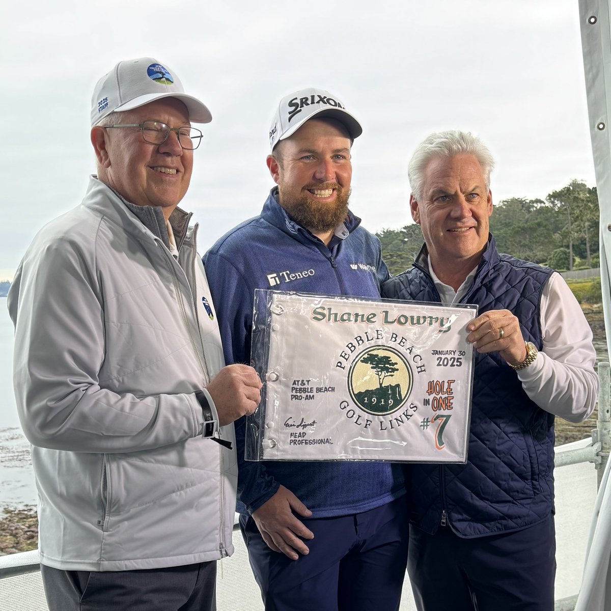 caseyjonesgolf's tweet photo. I’m at Spyglass Hill working the AT&amp;T Pebble Beach Pro-Am. Today I lettered pin flags that were presented to @McIlroyRory and @ShaneLowryGolf after their first round aces. Congrats gentlemen! @attproam https://t.co/5Py2c2OAtQ