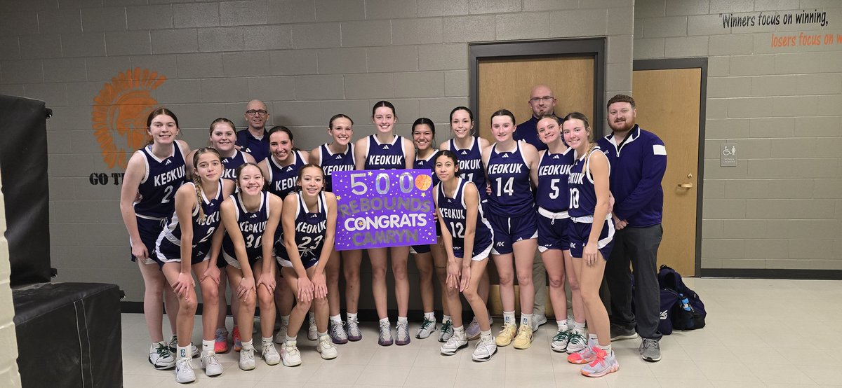 Congratulations to Camryn Atterberg on getting her 500th career rebound tonight in Fairfield!