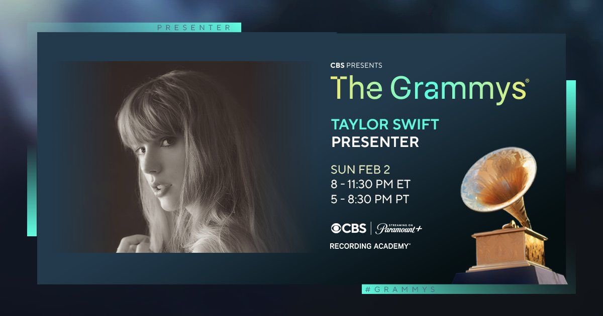 Taylor va a presentar los grammys este domingo! 🎧🏅