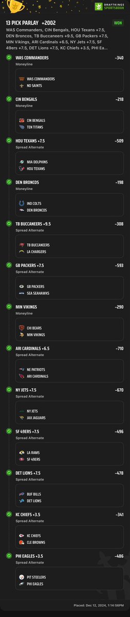 MoreBets1's tweet photo. Some of my recent hits this NFL season‼️ https://t.co/WYagYdnobk