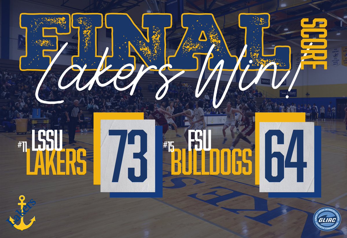 LakeStateMBB's tweet photo. 𝑹𝒆𝒗𝒆𝒏𝒈𝒆 𝒊𝒔 𝒔𝒘𝒆𝒆𝒕. Lakers get it done against the No. 15 Ferris State Bulldogs!

Tyson Edmondson joins the 1000 point club and led the team tonight with 17 points! Unbelievable night in the Bud! https://t.co/pTga41XrvW