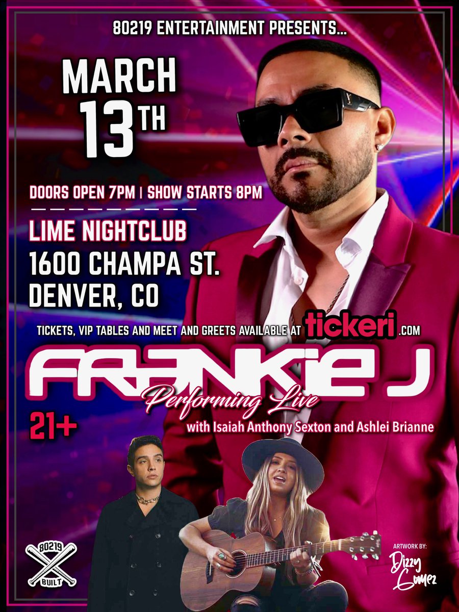 Mr60MinutesBox's tweet photo. 80219 ENTERTAINMENT 2025 Concerts  #nbridaz #vatos #viclas #pepemarquez #frankiej #nightlife #PartyOverThere https://t.co/QTR2FcGtnN