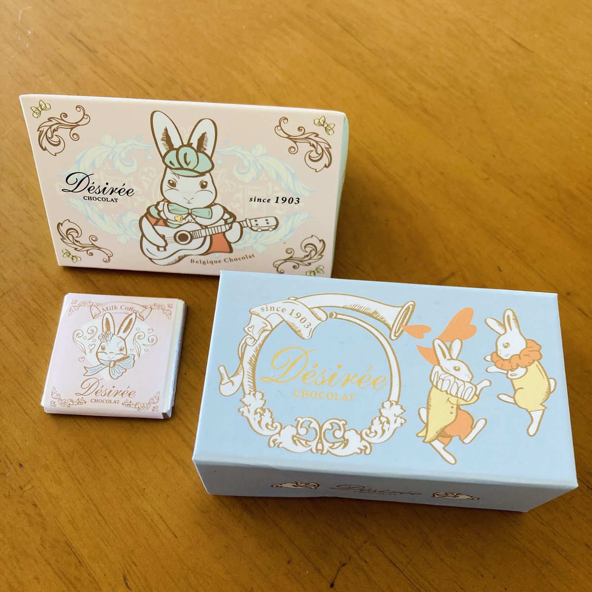 ハンドメイド　chocolateうさぎちゃん　バレンタインの贈り物 うさぎちゃんのベルギーチョコ🍫も美味しかった❣️また買いたい