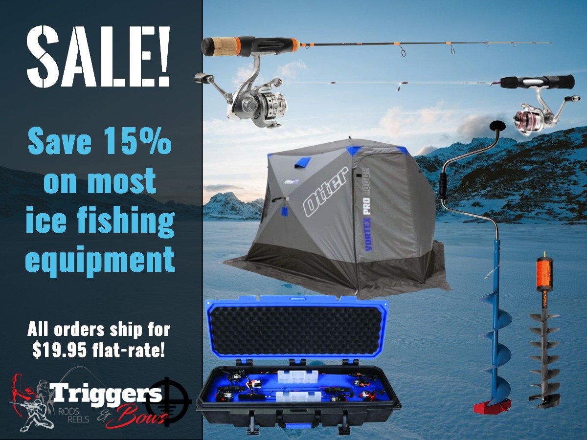 Starts January 31!  Save 15% on most ice fishing equipment for a limited time.