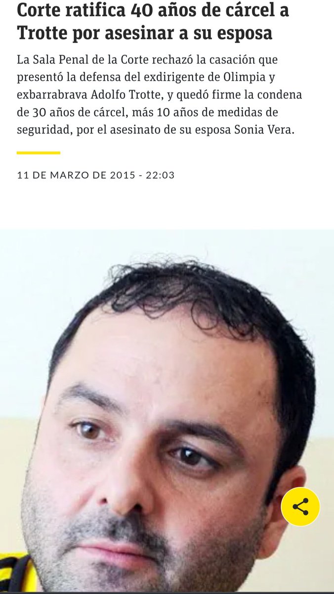 Ya que tanto quieren hablar de "garroteador", este pío que tal! Por carnudo golpeó y mató a su esposa! Seguro que era dirigente y barra brava de Ameliano. Japoina!