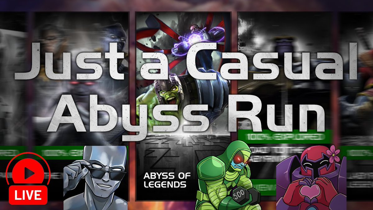 Very impromptu stream, but I wanted to get one last stream from the PC beta done before it goes away.

Still haven't explored abyss after all this time, so might as well cruise through another path live. Feel free to drop by :)

<a href="/MarvelChampions/">Marvel Contest of Champions</a> 

youtube.com/watch?v=euJJh4…
