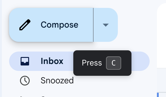 SimplehumanEml's tweet image. tiny gmail drop: shortcuts on hover