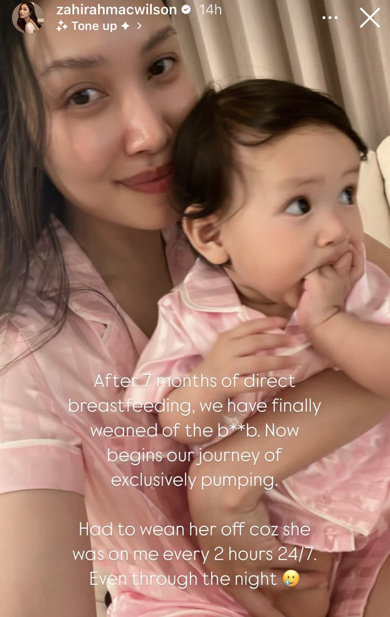iweenshares's tweet photo. Eventhough zahirah dah weaned off baby dia tapi dia masih exclusively pumping ya 👏🏻

Kudos mama; antara tips she shared on her igstory 👇🏻 https://t.co/MpEjyytb0A